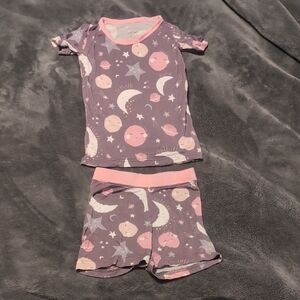 Little Sleepies Purple and Pink Moon & Stars Pajama Set